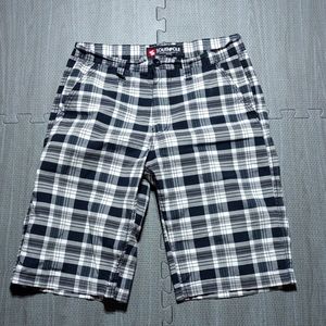 South pole Blue and White Plaid pattern 30 mens shorts